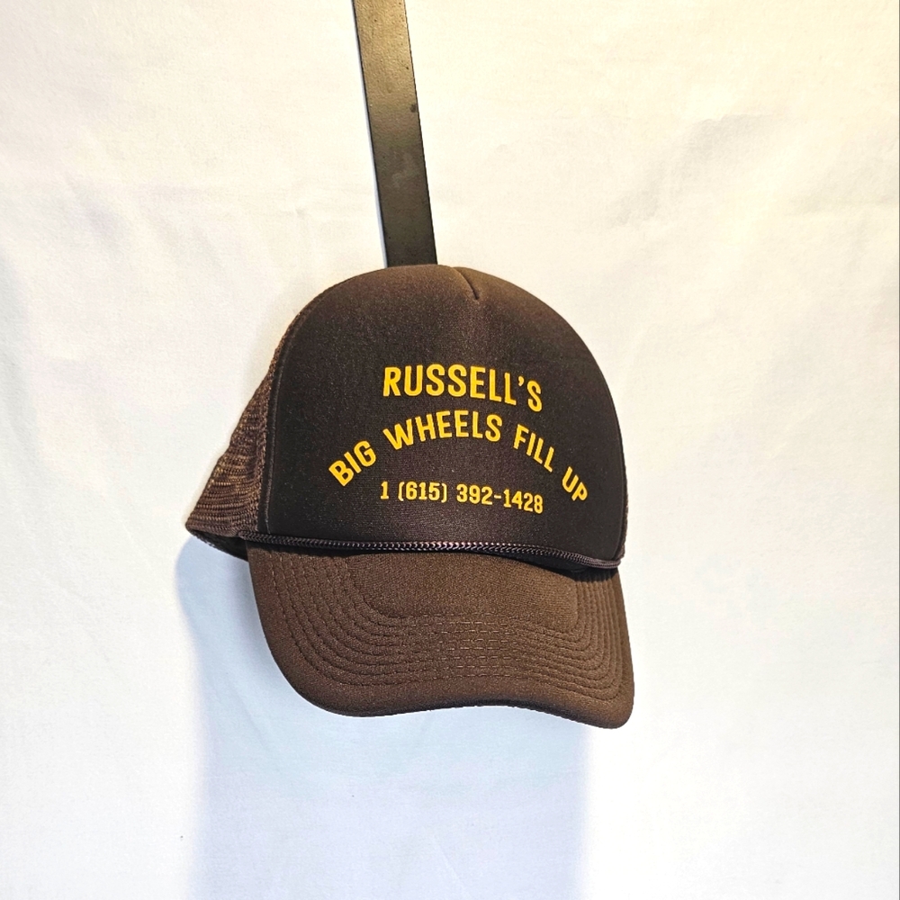 Nissin Vintage Russells Big Wheels Fill Up Trucker Hat Cap NEW